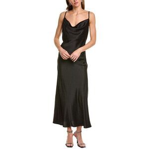 Rare London Womens Diamante Slip Dress, Black